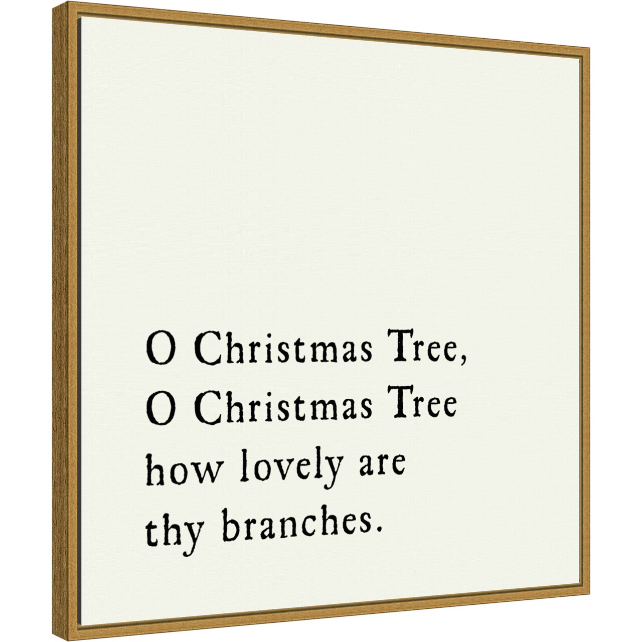 O Christmas Tree by Amanti Art Portfolio 22-in. W x 22-in. H. Canvas Wall Art Print Framed in Gold